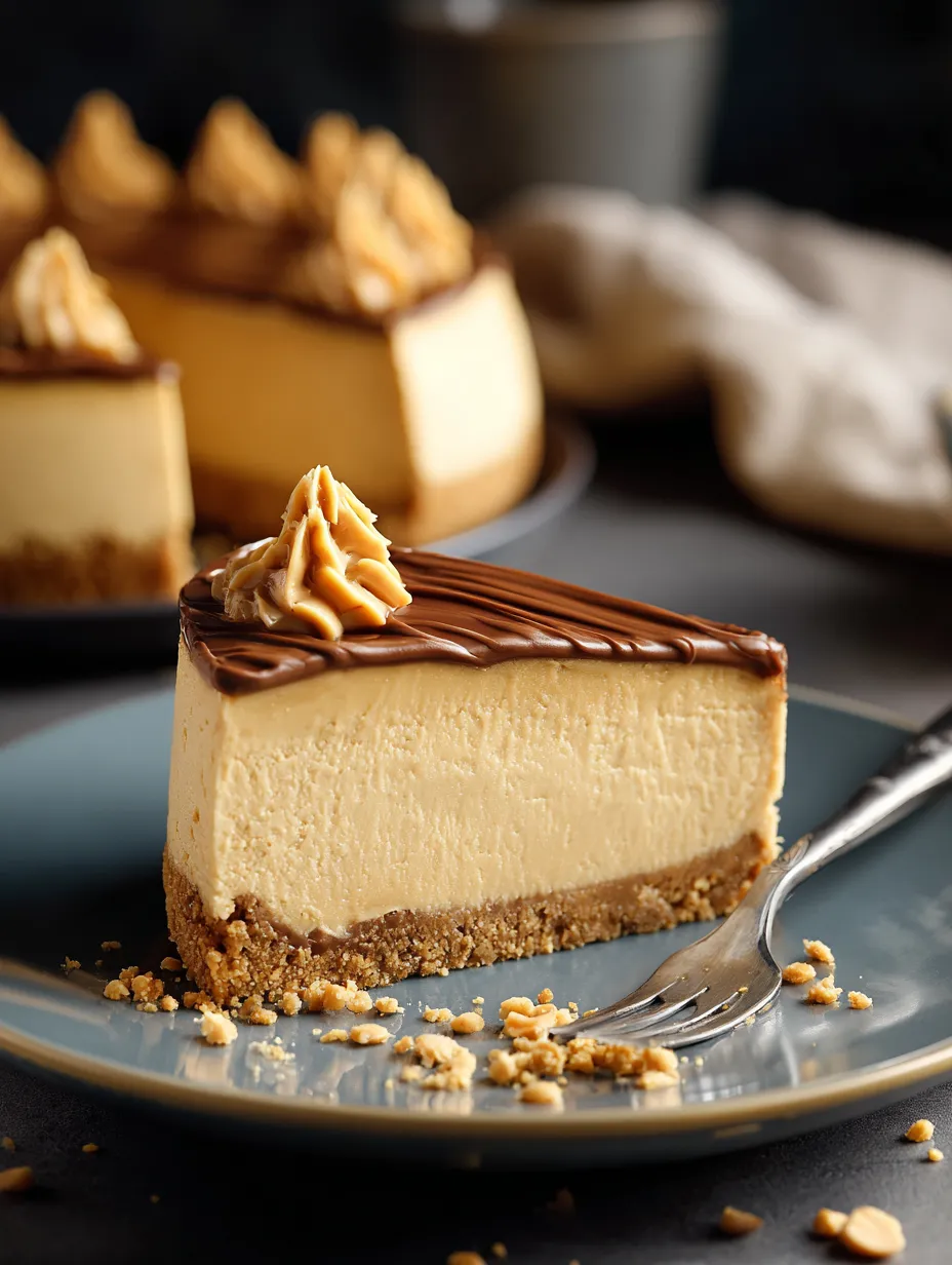 Une part de cheesecake avec un nappage caramel.