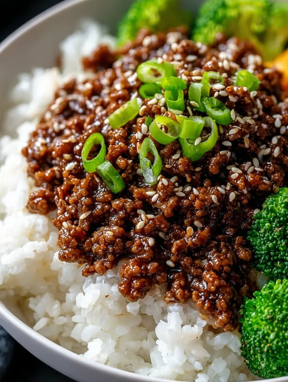 Un bol de riz et viande.