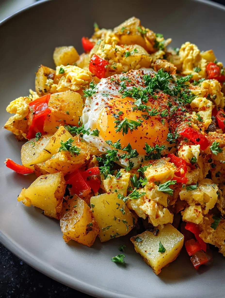 Une assiette garnie d’un œuf au plat.