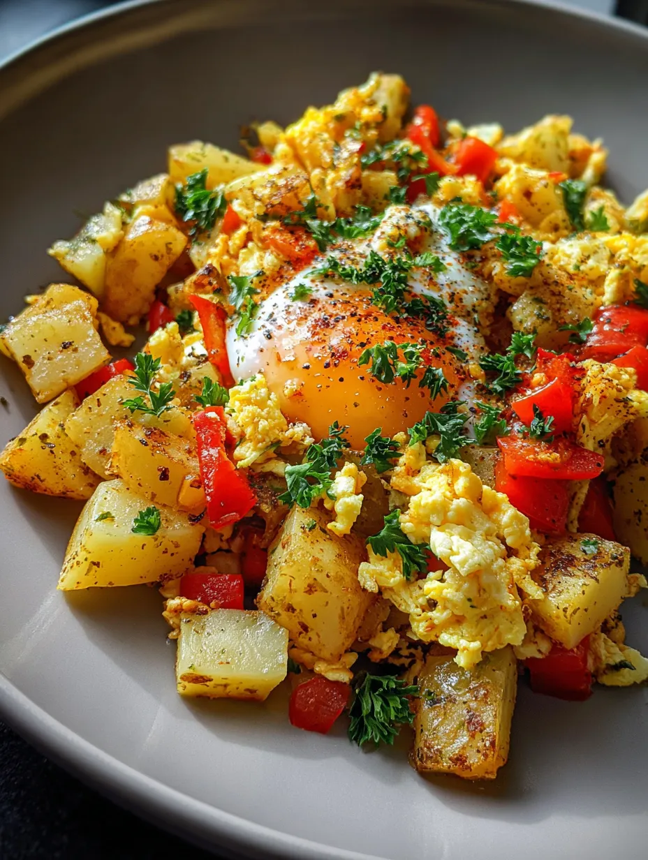 Une assiette garnie d’un œuf au plat.