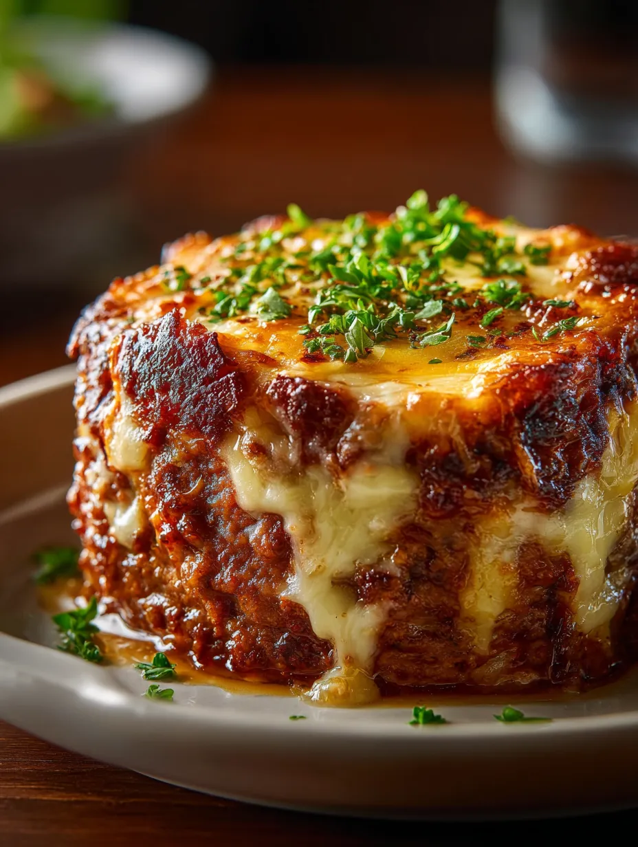 Une assiette avec un plat gratiné dessus.