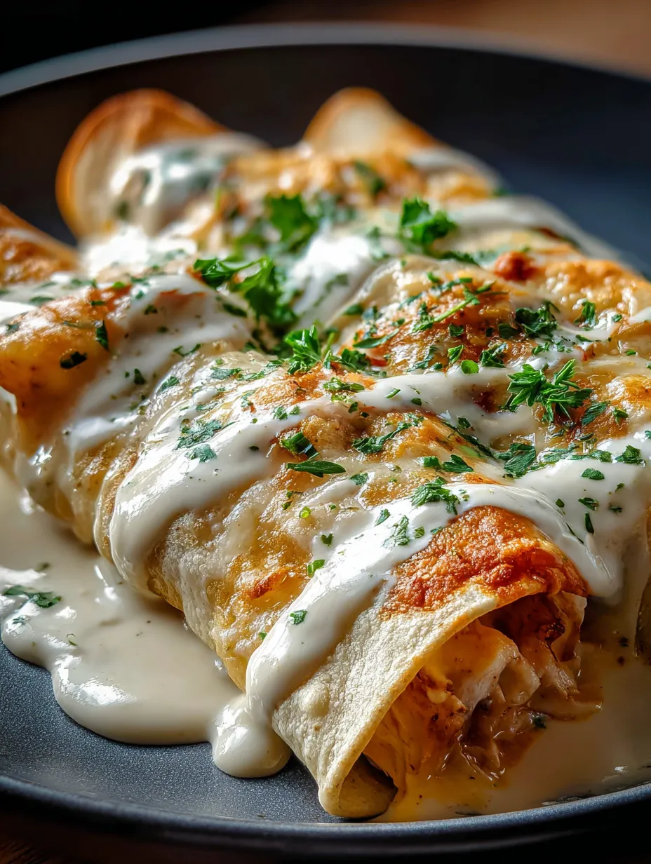 Une assiette garnie d’une sauce blanche onctueuse.
