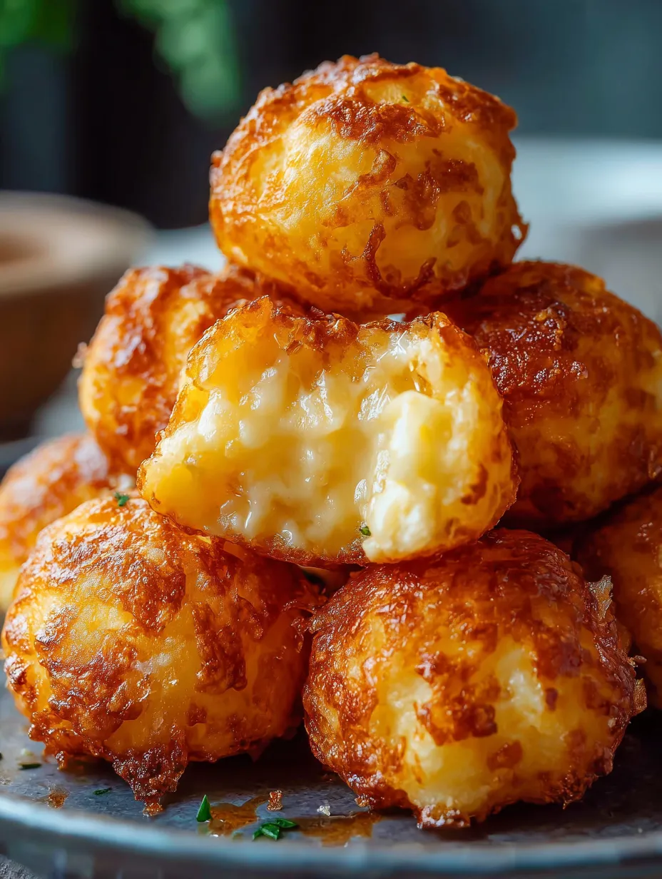 Une pile de boules au fromage.