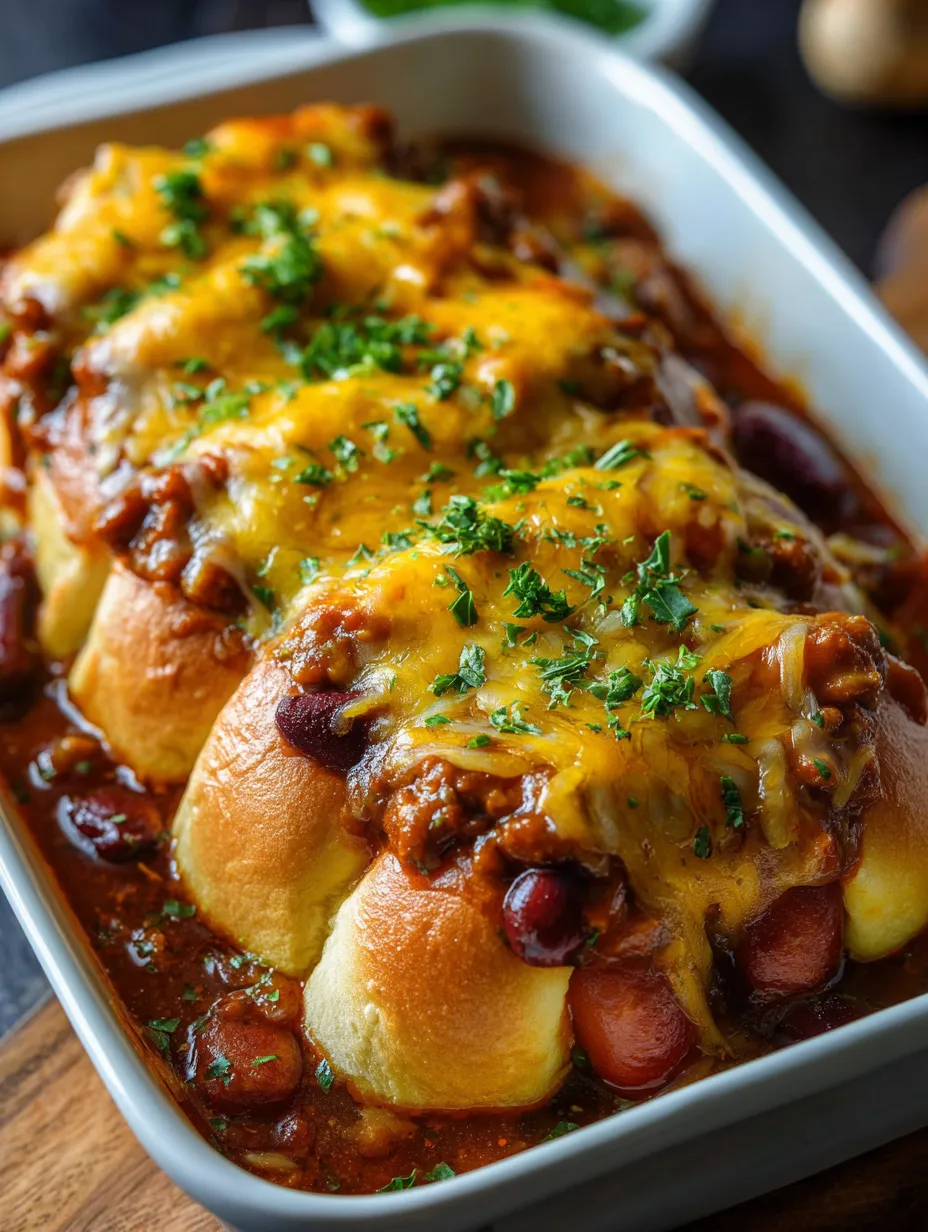 Un bol blanc avec un chili cheese dog dedans.