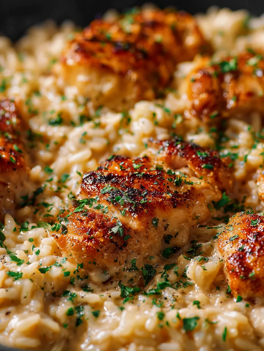 Une assiette de riz avec poulet.