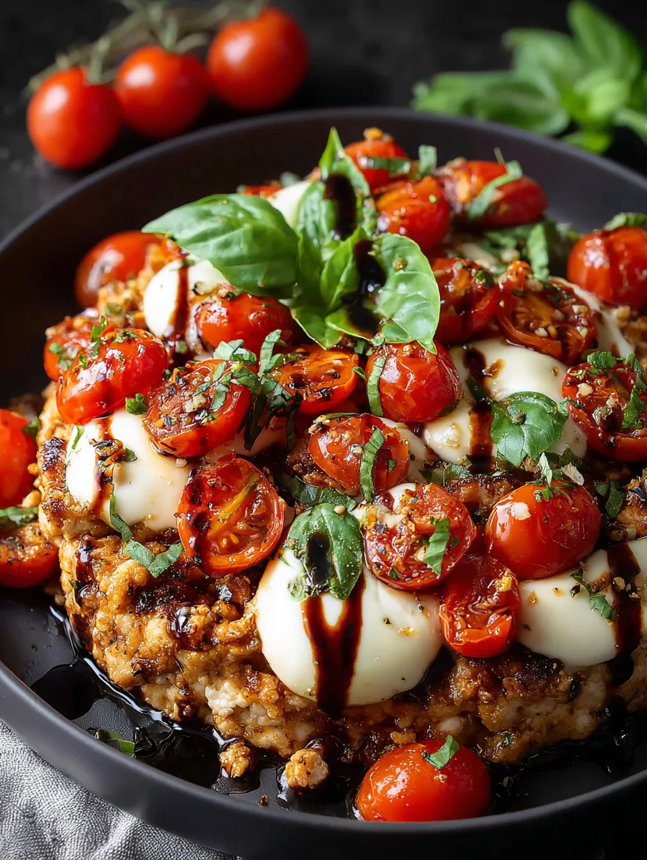 Une assiette gourmande avec tomates et fromage fondant.