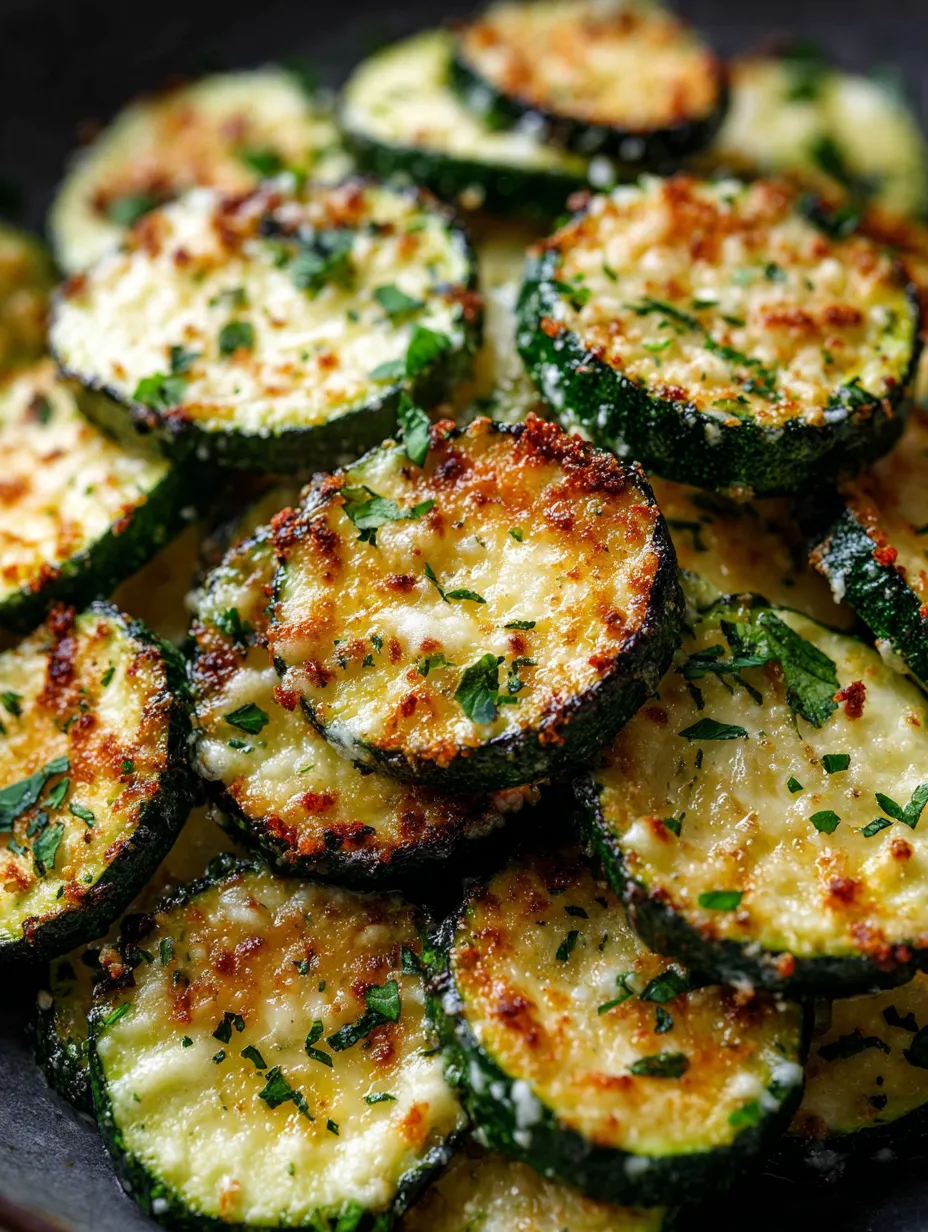 Une assiette avec des courgettes rôties et du fromage.