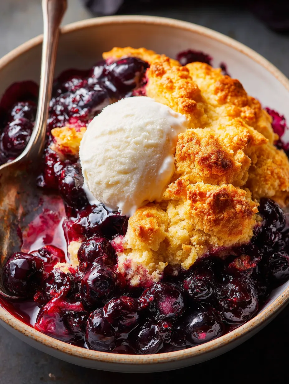 Un bol de fruits rouges avec glace vanille.