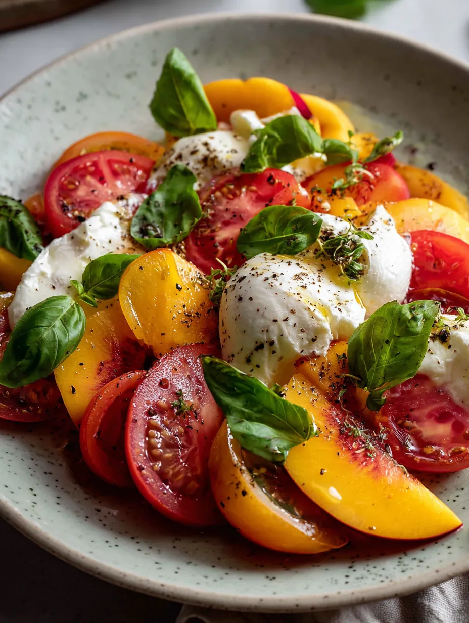 Une assiette garnie de tomates et de fromage.
