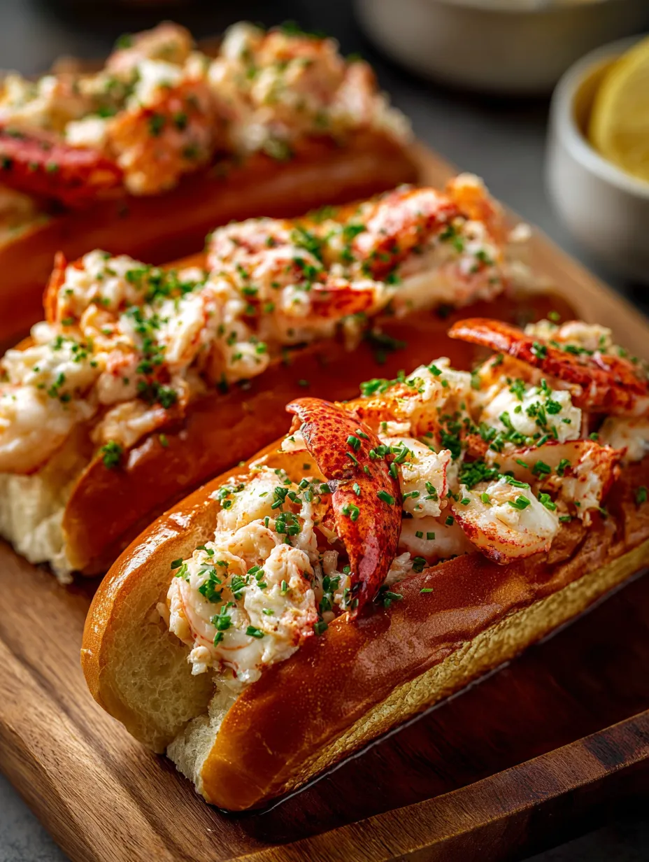 Une assiette de lobster rolls.