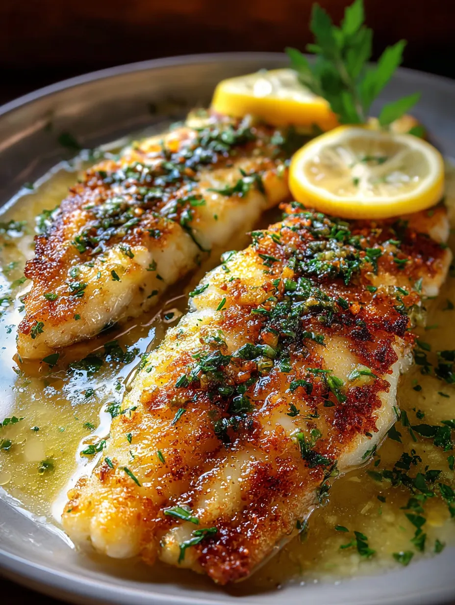 Une assiette de poisson surmontée de quartiers de citron.