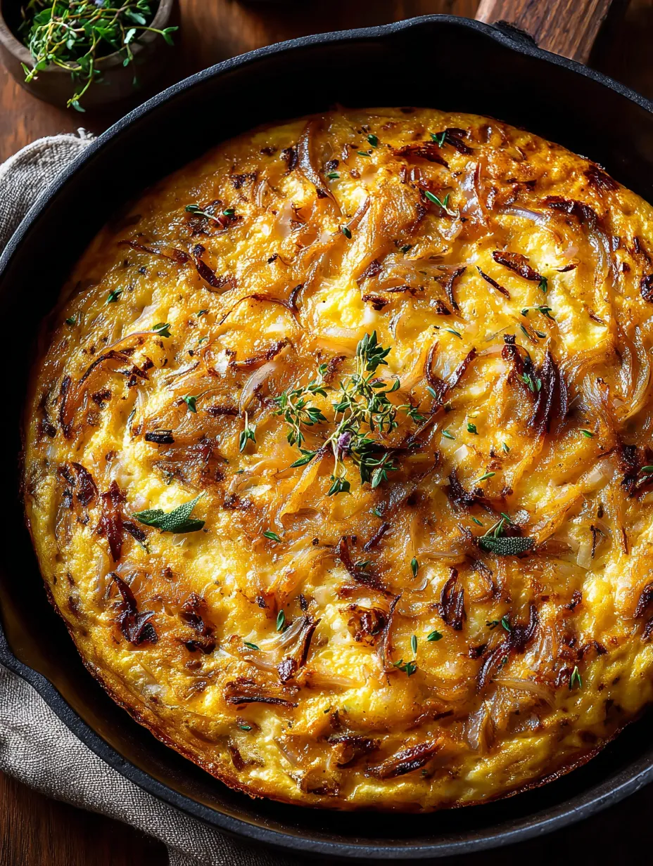 Un plat garni d’oignons et fromage.
