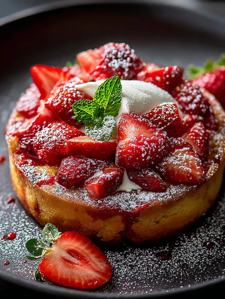 Un morceau de gâteau aux fraises et chantilly.