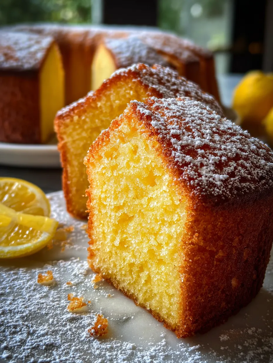 Une part de gâteau recouverte de sucre glace.