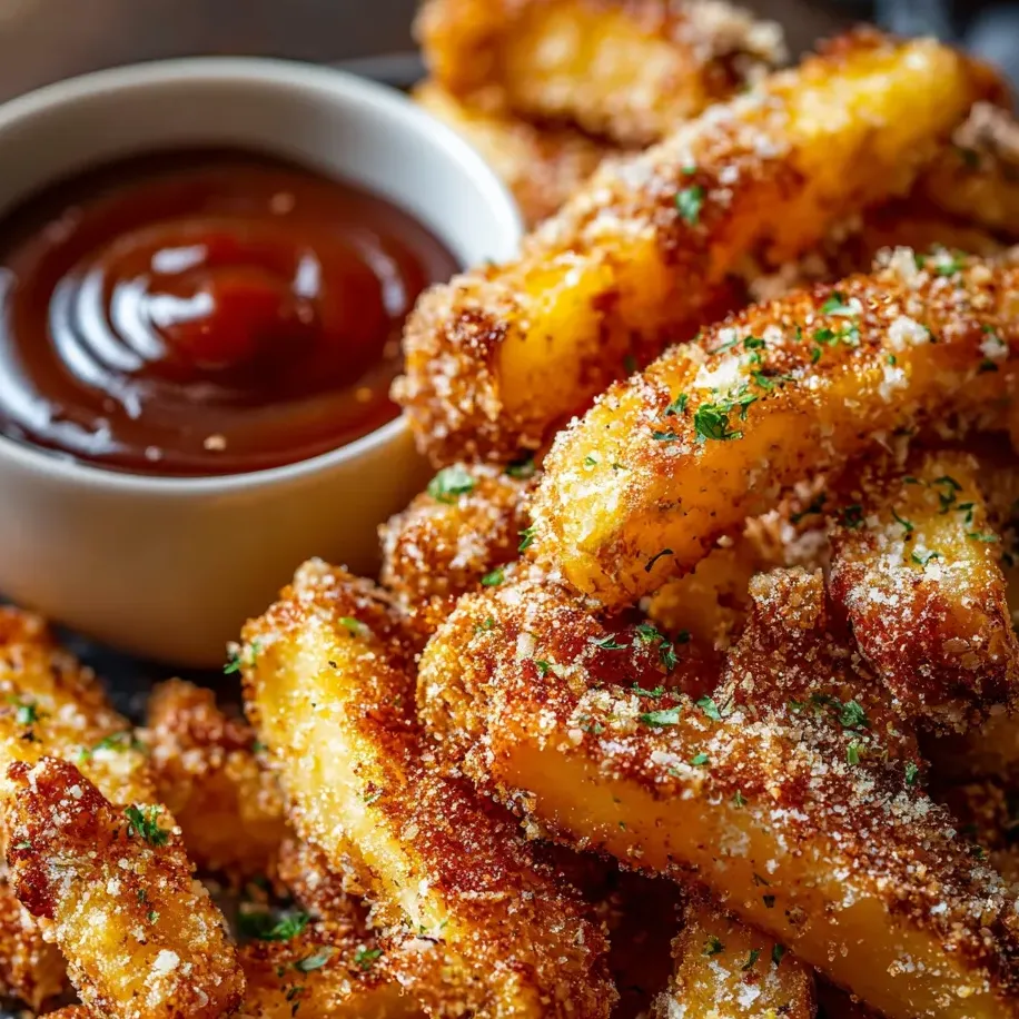 Bol de frites avec un peu de ketchup.