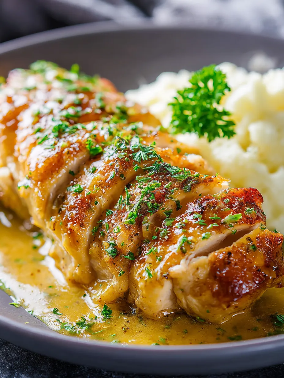Une assiette de poulet avec des pommes de terre.