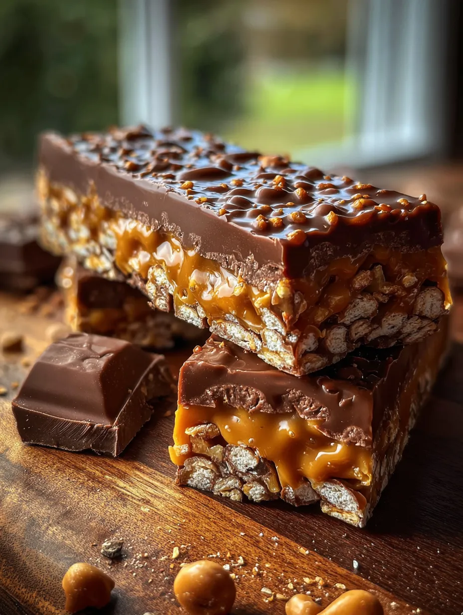 Une barre chocolatée garnie de noix sur le dessus.