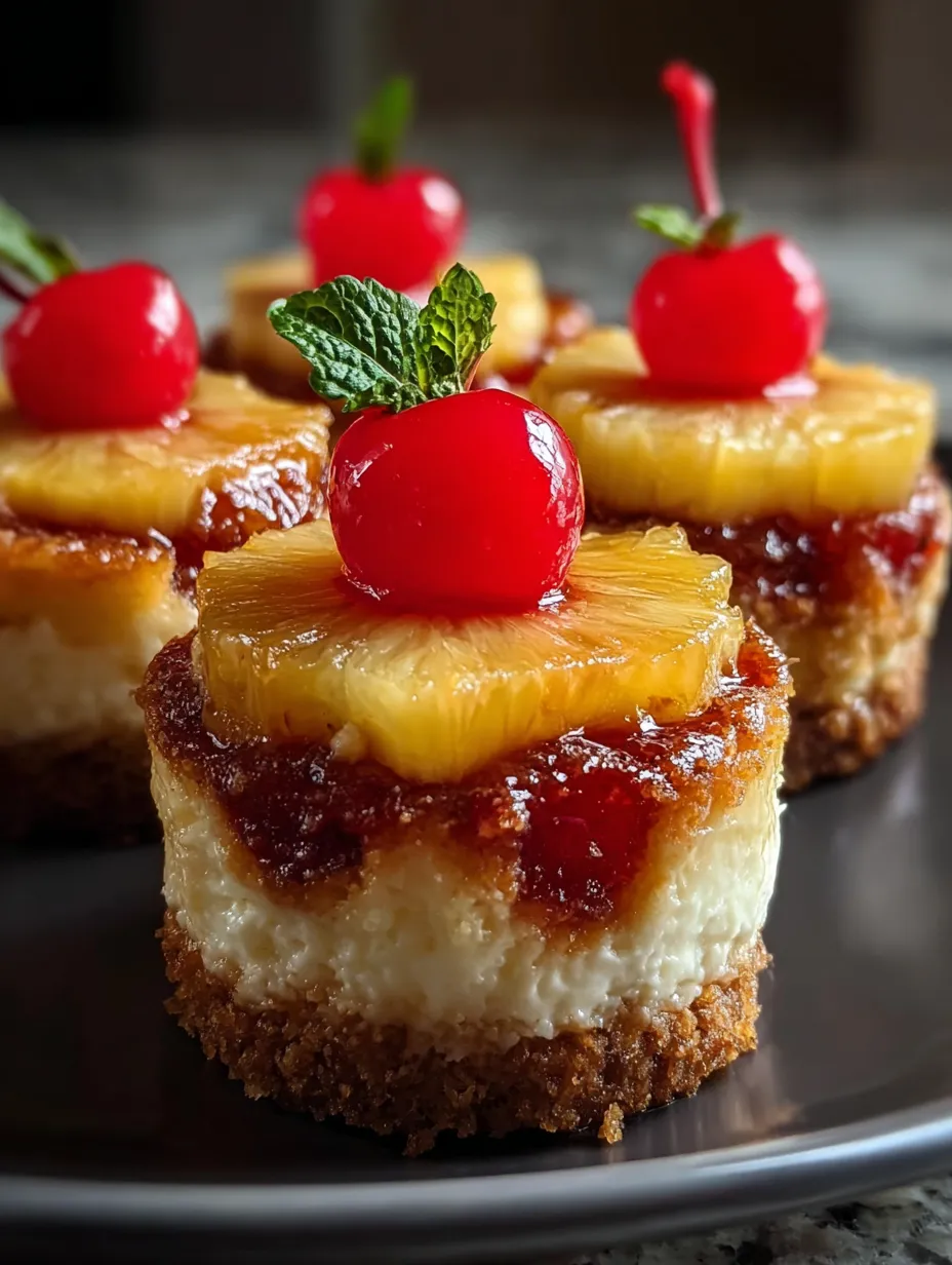Une part de gâteau renversé à l’ananas.