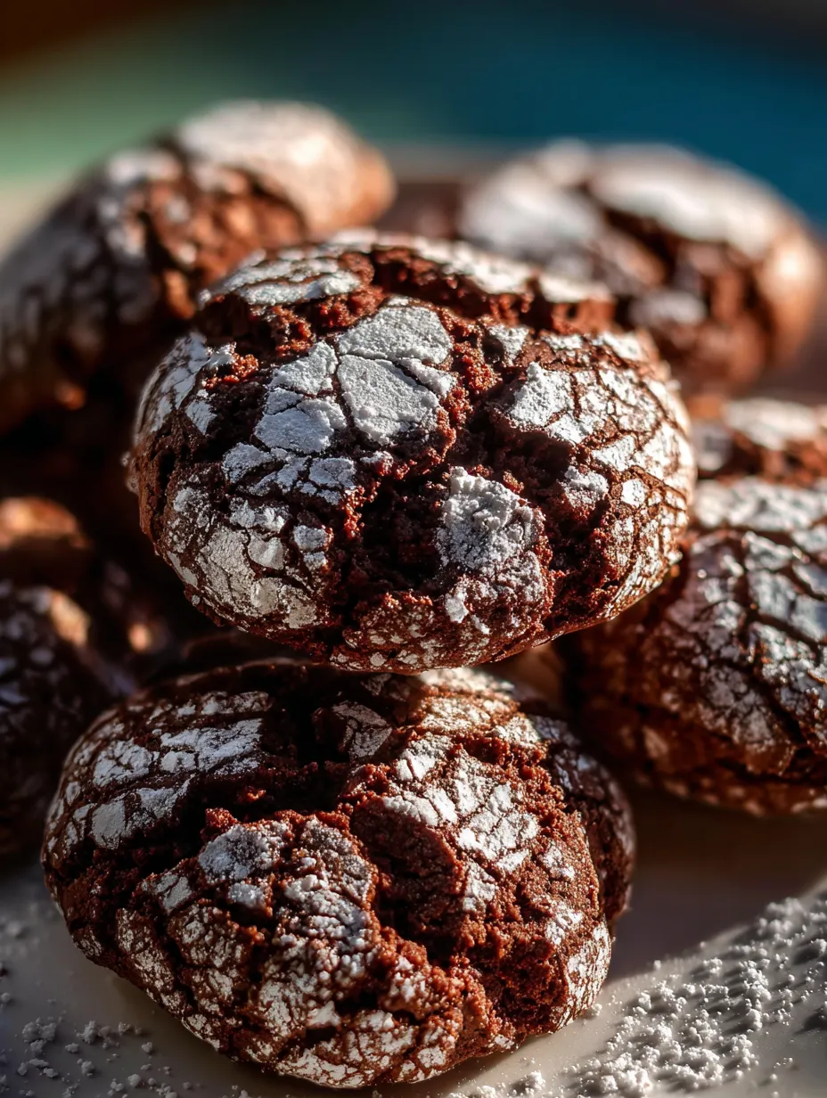 Biscuits au chocolat recouverts de sucre blanc.