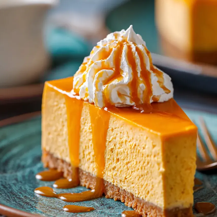 Une part de cheesecake garnie d’un nuage de crème chantilly.