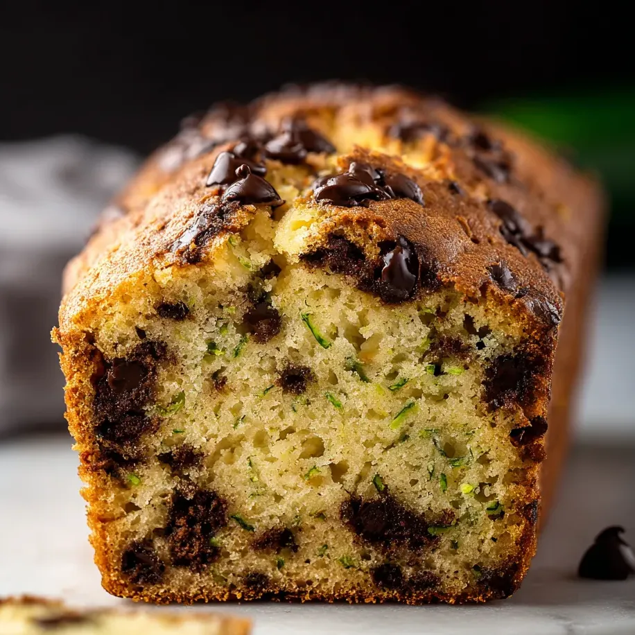 Tranche moelleuse de pain choco-banane nappée au chocolat.