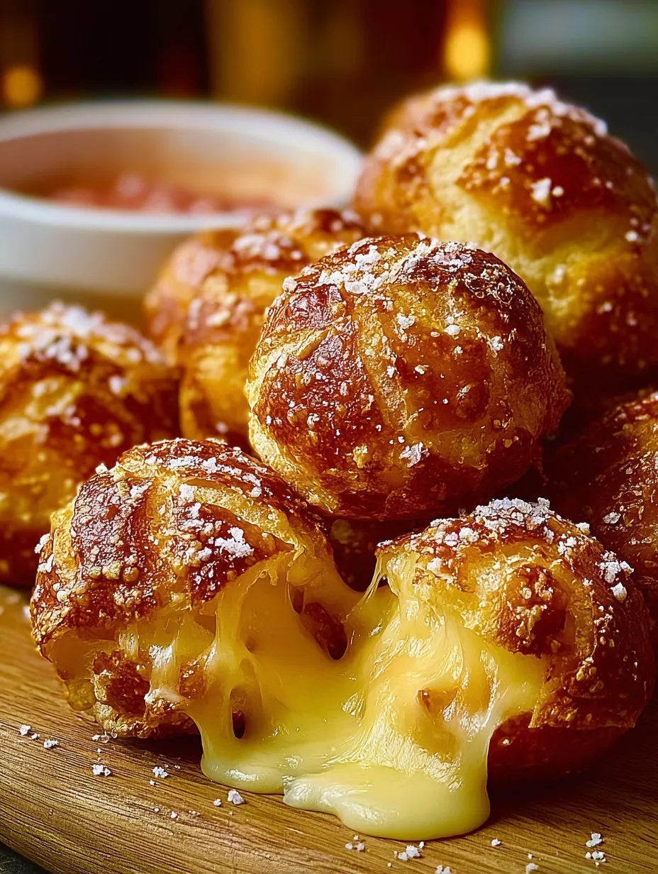 Boules moelleuses au fromage parsemées d’herbes sur une grille.