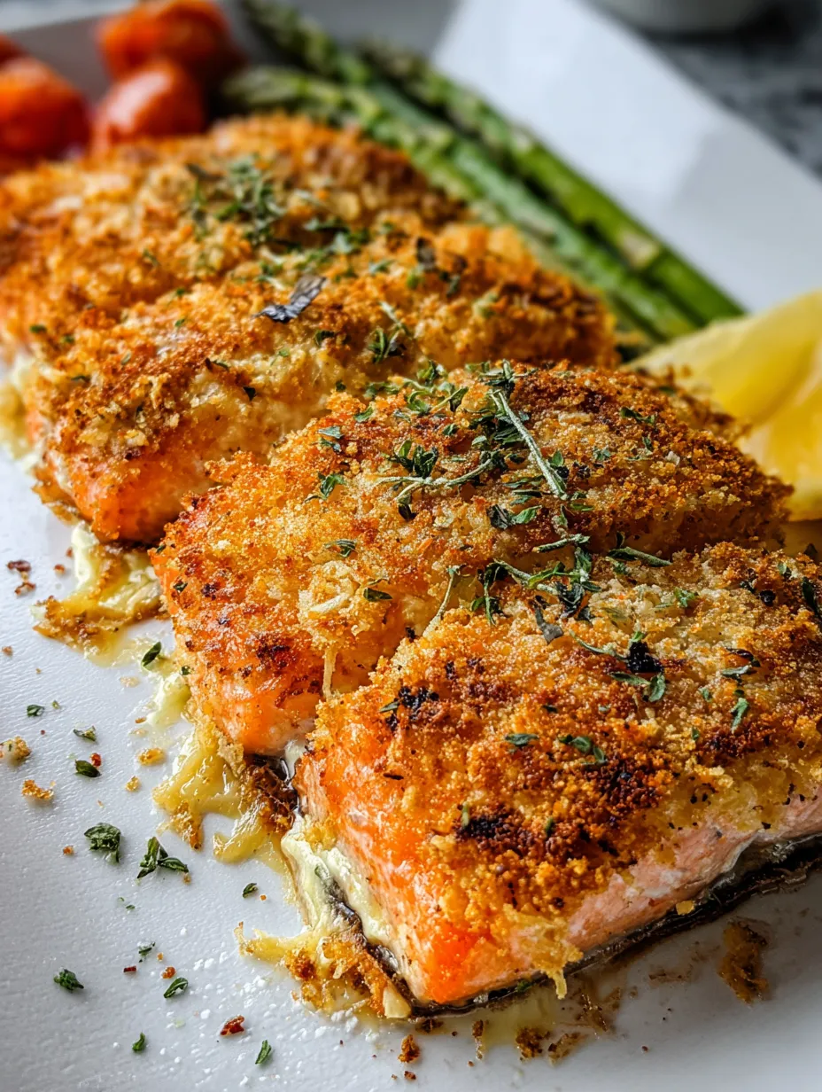 Une assiette garnie de trois morceaux de poisson pané, avec de l’oignon et de l’ail en décoration.