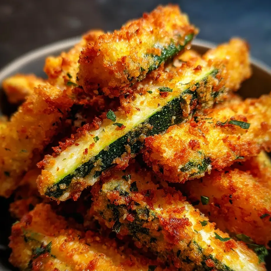 Des bâtonnets de courgette dans un bol ou casserole, présentés prêts à manger.