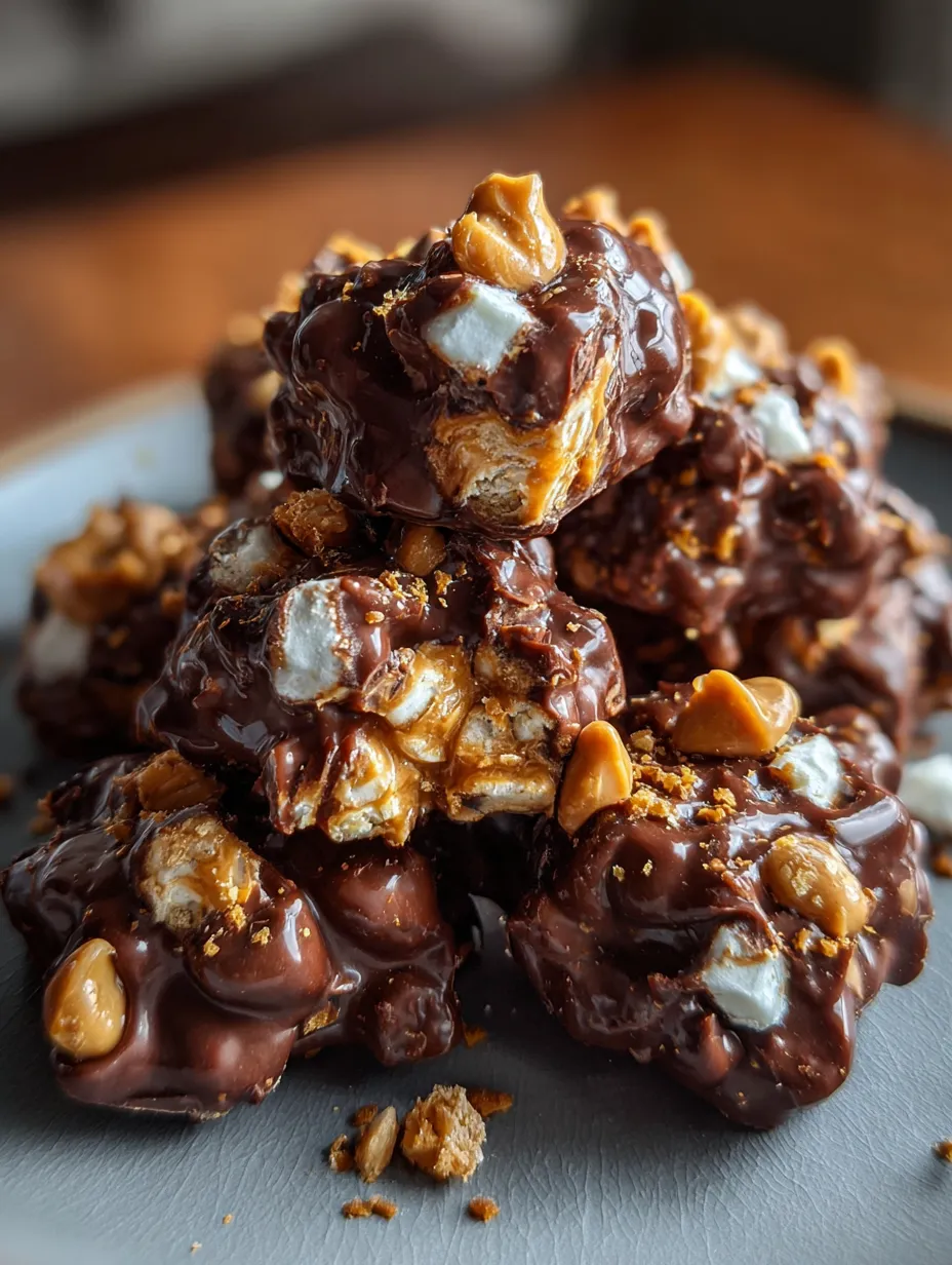 Un plateau de bouchées chocolatées où fondent marshmallows et noix de Grenoble.