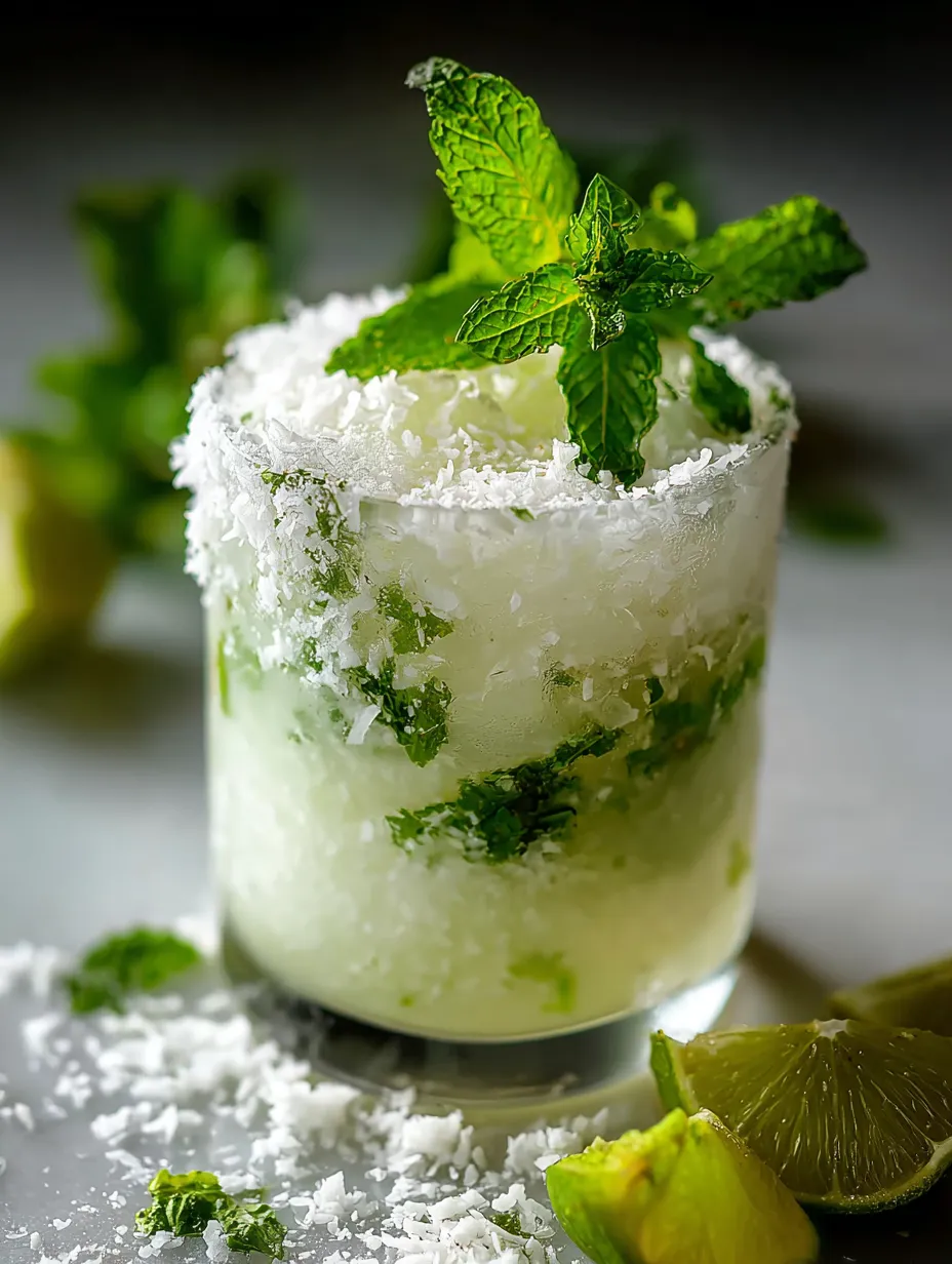 Un verre avec une boisson citronnée et de la menthe fraîche.