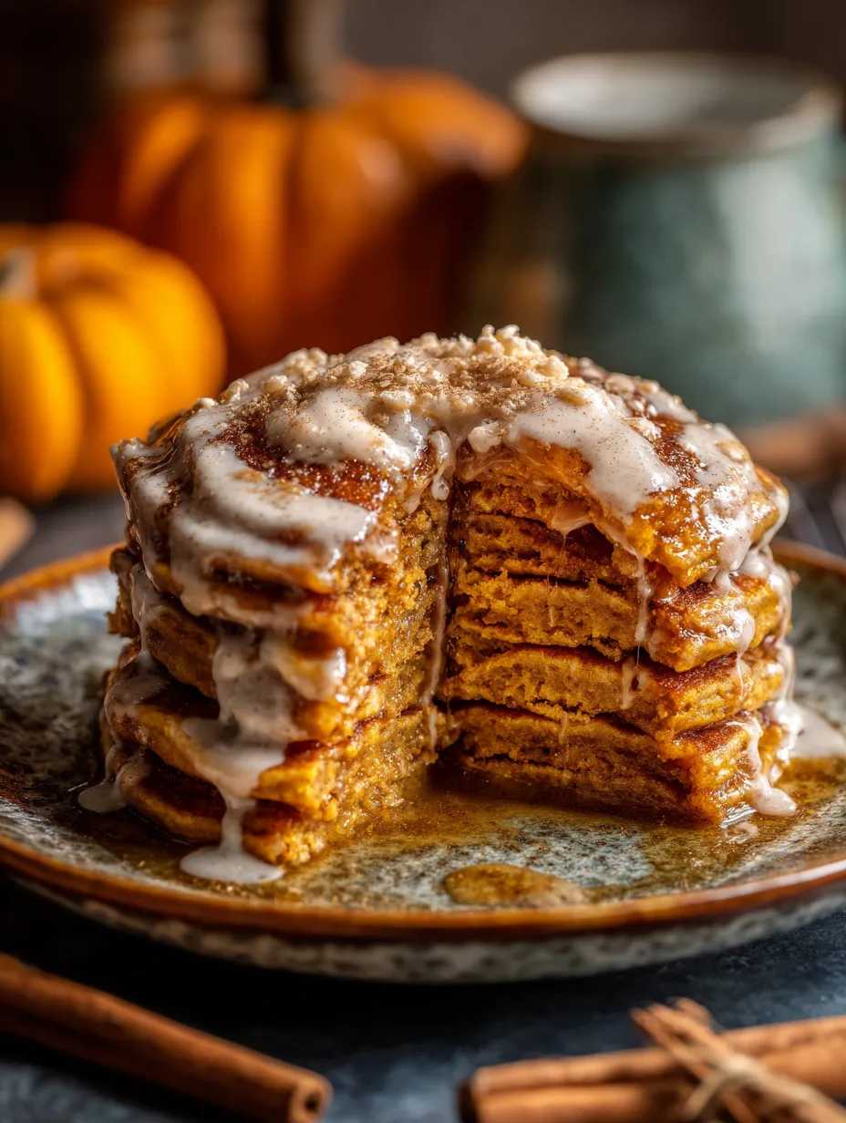 Une assiette avec un dessert à base de pancakes et graines de courge.