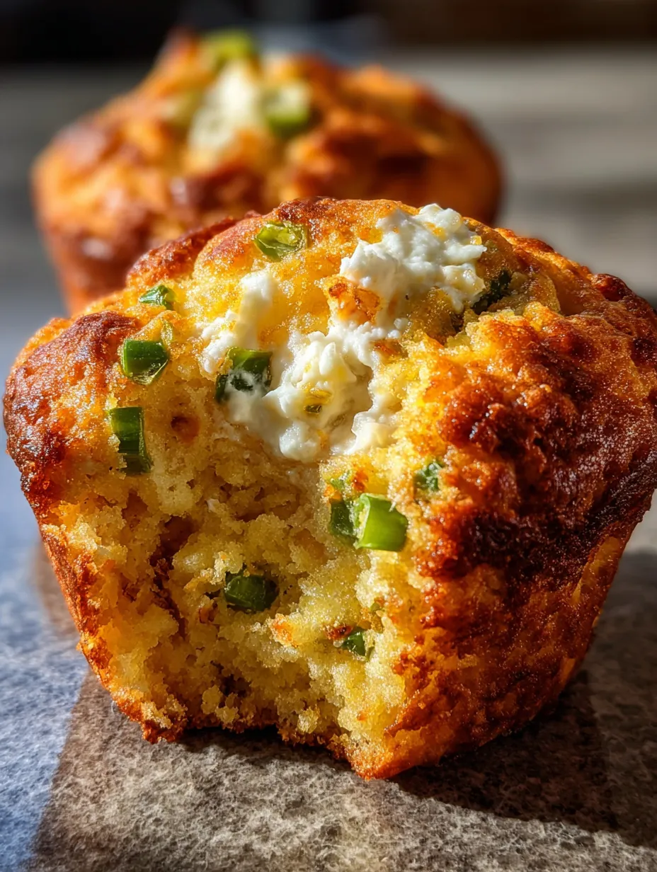 Un muffin parsemé d’oignons verts et de fromage.