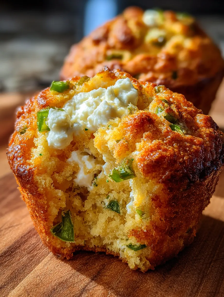 Un muffin parsemé d’oignons verts et de fromage.