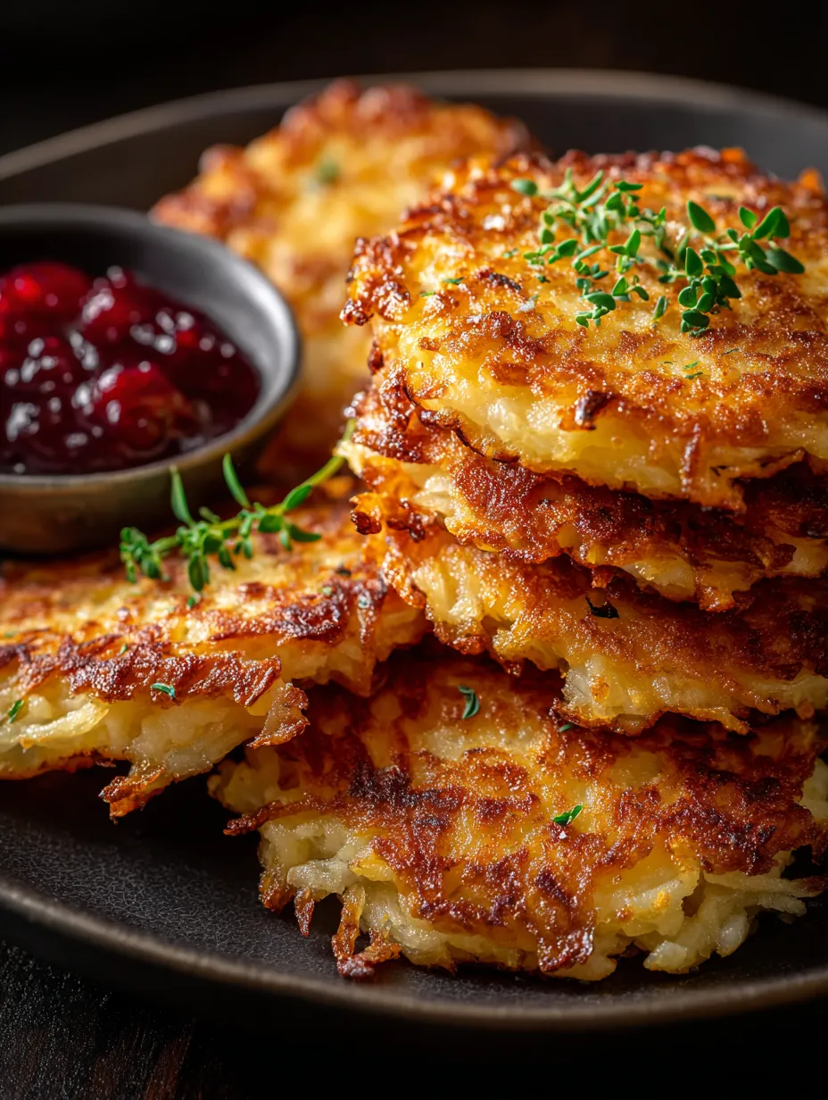 Un plat de pancakes garnis d’oignons et d’une sauce.