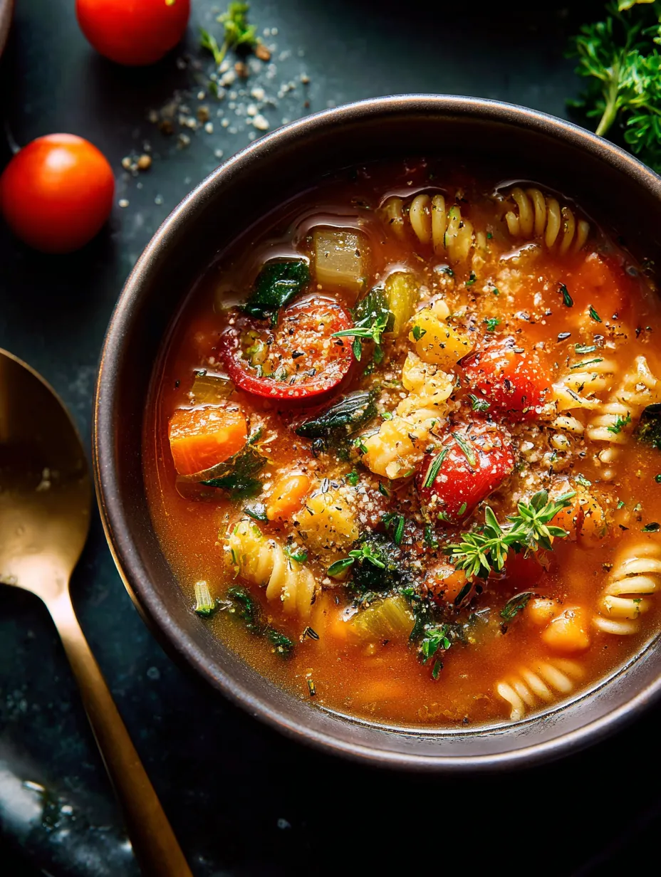 Un faitout rempli de pâtes, tomates, oignons et de la coriandre.