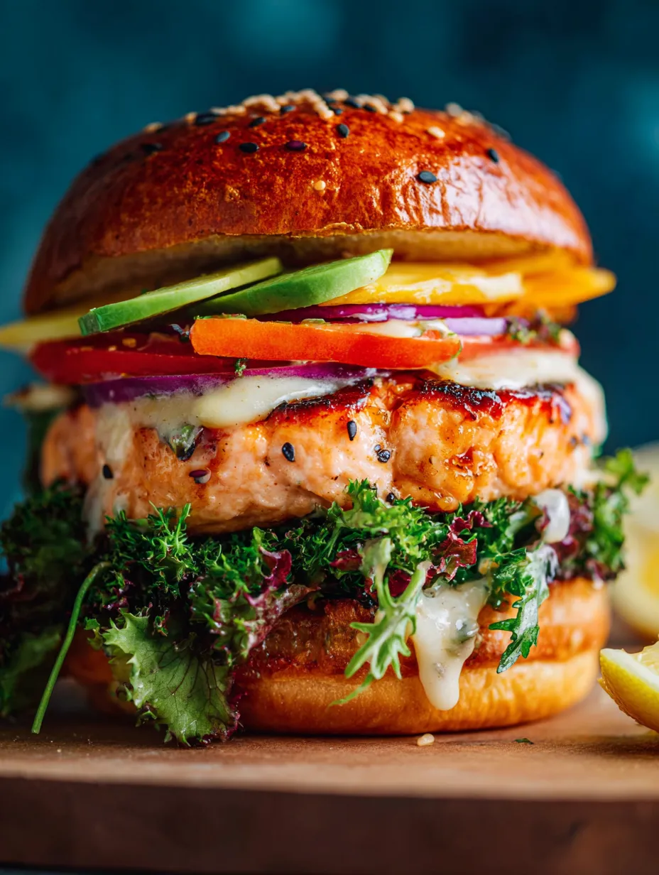 Un gros sandwich garni d'avocat, tomates, coriandre, oignons et fromage.