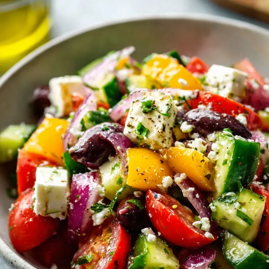 Un grand bol rempli d’un mélange coloré de légumes, comme tomates, courgettes, poivrons, oignons et oignons rouges.