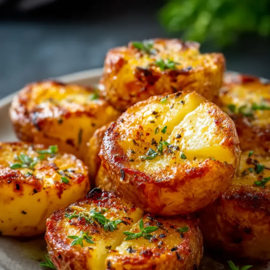 Un plat avec des pommes de terre fraîchement cuites de toutes tailles et formes.