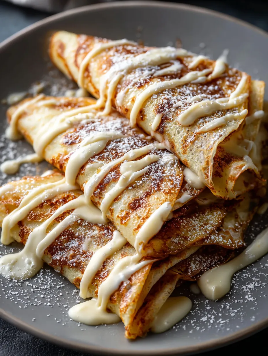 Un plat rempli de pancakes recouverts de beurre et sucre.