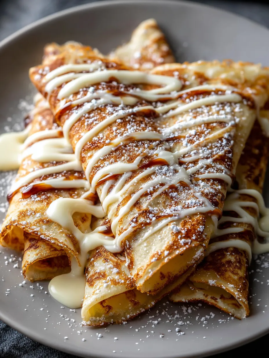 Un plat rempli de pancakes recouverts de beurre et sucre.