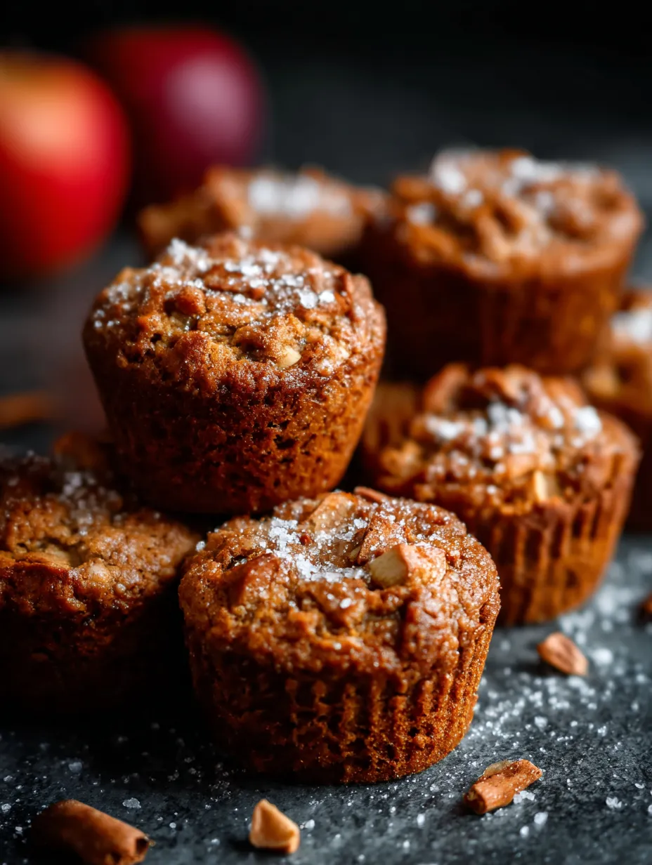 Une tasse remplie de six petits gâteaux style muffin saupoudrés de sucre et amandes.