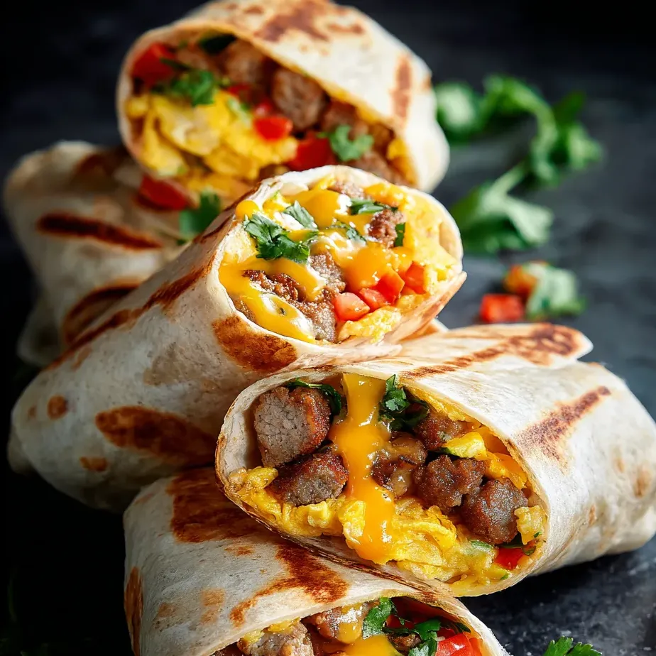 Une omelette dans une tortilla.