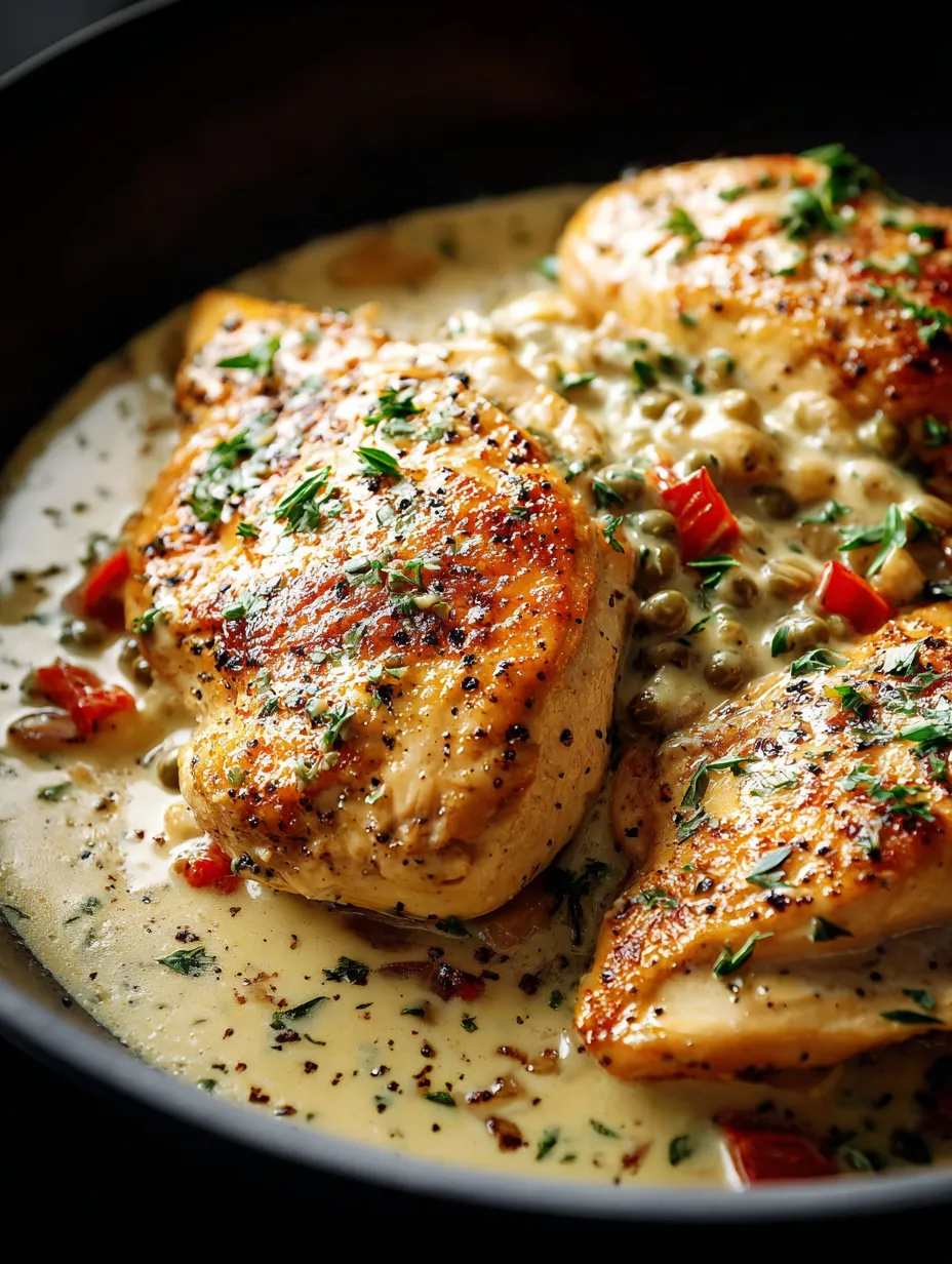 Un bol garni de poulet grillé dans une sauce crémeuse.