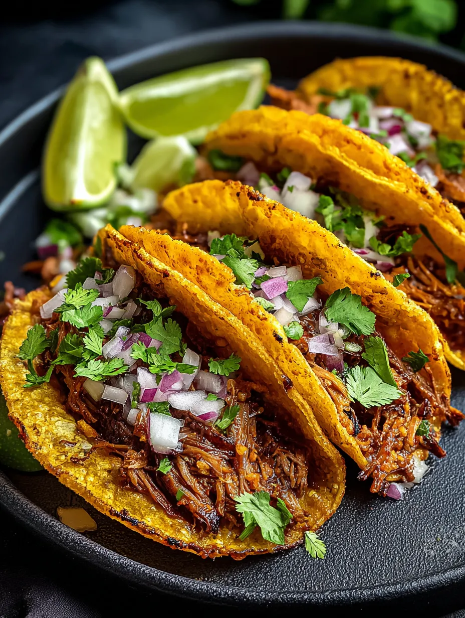 Un taco noir avec pommes de terre beige et oignons verts.