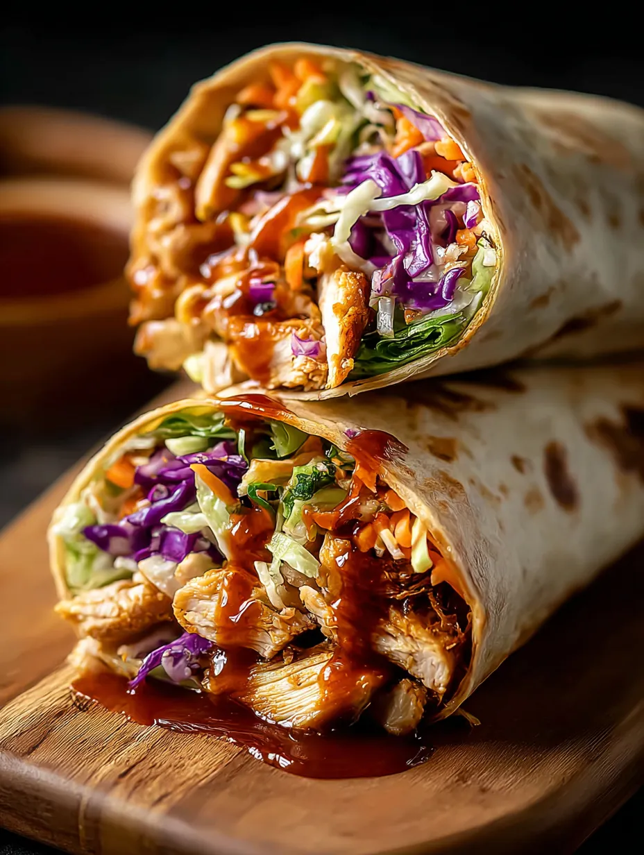 Un sandwich au poulet et à la sauce sur la table.