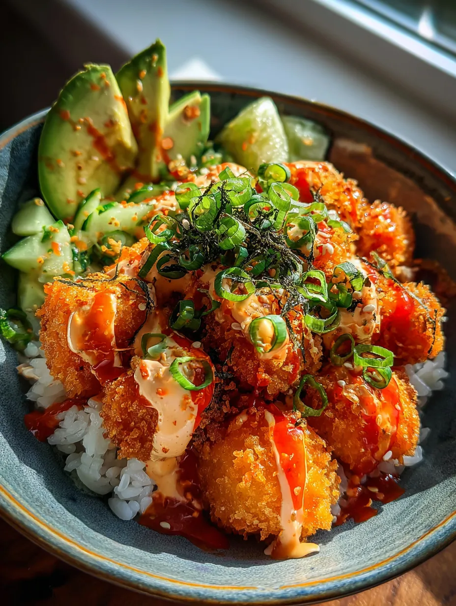 Un bol de riz et légumes, avec oignon, tomate et crevettes.