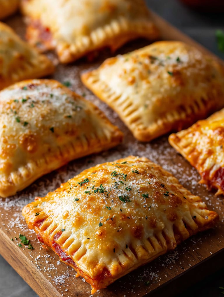 Idée encas avec mini pochettes pizza.