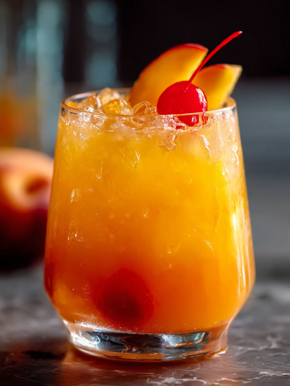 Un verre de punch peach tequila sunrise