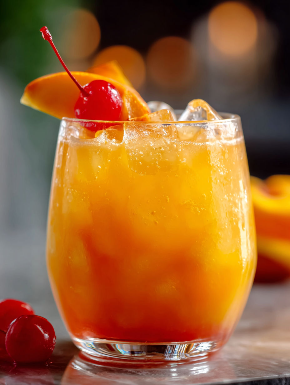 Un verre de punch peach tequila sunrise