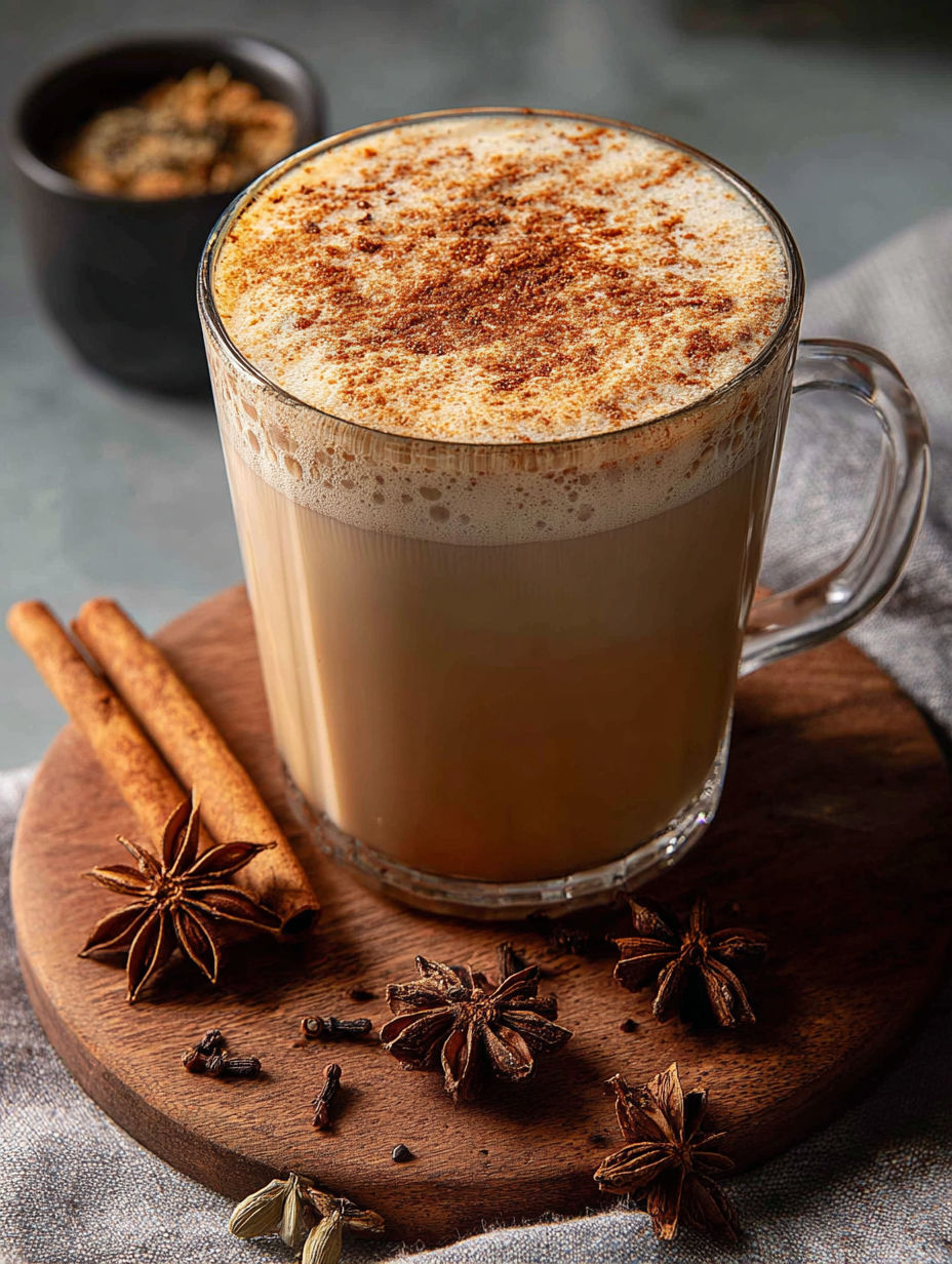 Un verre de lait vanille cannelle